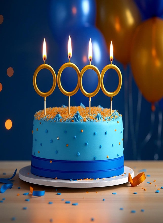 Conelist 6 Pcs Gold Ring Birthday Candles Cake Topper Hedgehog Cartoon Characters Themed Candle for Cartoon Theme Birthday Party Decorations Supplies - Image 3